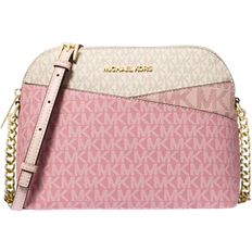 Michael Kors Jet Set Travel Medium Color-Block Signature Logo Crossbody Bag - Pink