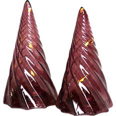 Glas Julebelysning Sirius Vilma Bordeaux Julelampe ∅ 6cm 2stk