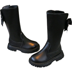 Shein Cute Bowknot Childrens Boots Girls High Tube Boots Toddler Little Kid Thick Bottom Boots Princess Tall Boots Warm Winter Snow Boots