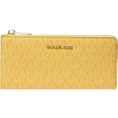 Michael Kors Yellow Wallets Michael Kors Jet Set Travel Large Quarter-Zip Wallet - Yellow