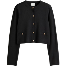 H&M Fine-knit Cardigan - Black