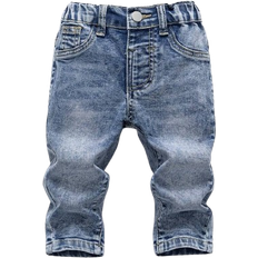Shein Baby Boys Mid Wash Stretch Denim Jeans Blue