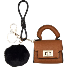 Bruna Väsktillbehör PrettyLittleThing Tan Mini Bag And Pom-pom Bag Charm - Brown