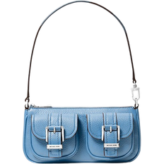 Michael Kors MK Zoe Small Pebbled Leather Pochette - Blue