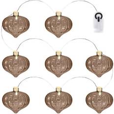 Glas Lichterketten Sirius Millie Garlande 8 LED Dark Oak String Light 8 Lamps