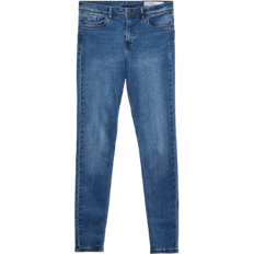 Skinny Jeans Vero Moda Vmtanya Medelhög Skinny Fit Jeans blue denim XXS/32
