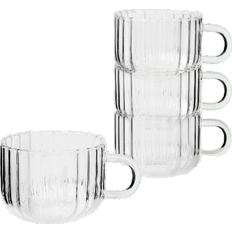 Kaffekoppar i glas Åhléns Home Rill Kaffekopp, Tekopp 40cl 4st