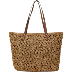 Strå Toteväskor Accessorize Stor Strandtoteväska I Halm - Beige