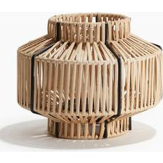 Rattan Laternen H&M Windlicht Aus Rattan - Beige Laterne 16cm