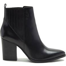 Off The Hook 'Finsbury' High Heel Leather Ankle Boots Black