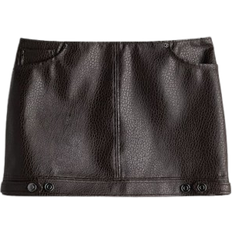 H&M Ladies Brown Coated mini skirt