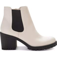 White Chelsea Boots Sun + Stone Morghan Womens Faux Suede Round Ankle Boots