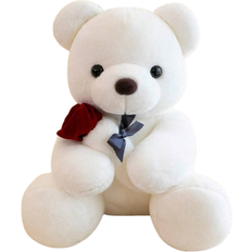 Rose toy Shein 1pc Cute Stuffed Bear Toy With Rose For Valentine'S Day Gift Or Confession, Teddy Bear Doll In Simple Design