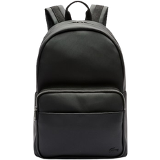 Lacoste Backpacks Lacoste mens Solid Large Zip Backpacks, Black, One Size US