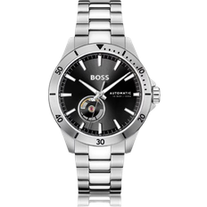 HUGO BOSS Men Wrist Watches HUGO BOSS Troper Automatic Mech-Automatic 43mm Silver-tone (Mens)