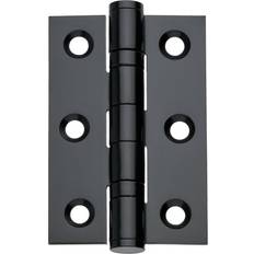 Wickes Matt Black Ball Bearing Hinge 76mm Pack of 3 3pcs 76x51mm