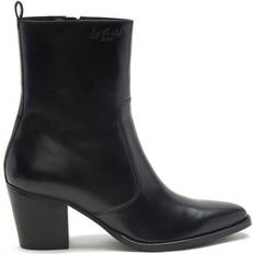 Off The Hook 'Tower' High Heel Leather Ankle Boots Black