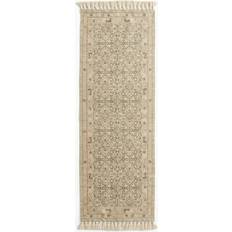 70cm x 200cm H&M Fringed Patterned Rug 70 x 200 cm Green, Beige 70x200cm