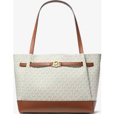 Michael Kors MK Reed Large Signature Logo Tote Bag - Natural