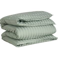 Gant Home Sateen Stripes 220x220 cm Clay Täcke Grön (220x220cm)