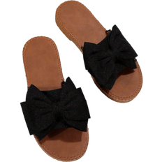 Shein Bowknot Slippers For Women, Fashionable Non-Slip Beach Shoes With Butterfly Knot Design, Outdoor & Indoor Style