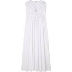 NA-KD Tie Chest Detail Maxi Dress - Hvid