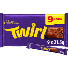 Cadbury Chocolates Cadbury Twirl Bars 9 x 21.5g 193.5g 9pcs 1pack