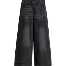 H&M Flicka Vid Byxa Med Denimlook - Svart
