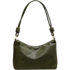 Shein Medium Hobo Bag Dark Green Minimalist Top Handle For Daily Vintage Soft Crossbody Bag Retro PU Shoulder Bag Womens Fashion Handbag Tote Purse