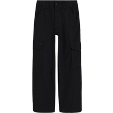 H&M Girls Black Wide cargo trousers