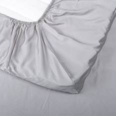 Lakan 210 x 210 Värnamo of Sweden Dra På Lakan Bambu Satin Ljusgrå 210x210 Underlakan Grå (210x180cm)