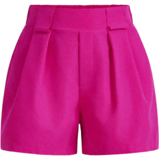 Shein Womens Solid Color Pleated Wide Leg Loose Casual Shorts