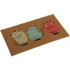Polyester Entrance Mats Versa Thermoplastic Doormat 40 x 2 x 70 cm Brown 40x70cm