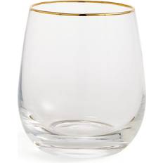 Dunelm Gold Band Clear Travel Mug 33.5cl