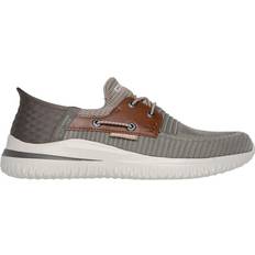 Skechers Men's Slip-ins: Delson 3.0 Roth Shoes Wide Taupe/Brown Textile/Synthetic Vegan Taupe/Brown