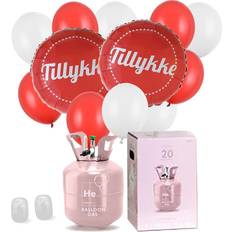 123party Tillykke Set Helium Kit Ballongas Inkl Ballonger & Snöre
