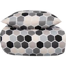 IN Style Sängkläder Till Dubbeltäcke 200x220 cm - Cube Ljusgrått Bäddset Påslakan Grå (220x199.9cm)