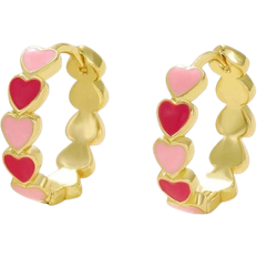 Shein 1pair Fashionable Heart Shaped Inlay Earrings For Women/Girls, Perfect For Daily Wear/Party/Wedding Or Festival Gift