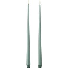 Med belysning Stearinlys Ester & Erik Kronelys LED 40 cm 2-pak 67 Jade Stone Stearinlys 40cm 2stk