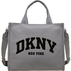 Detachable Shoulder Strap Fabric Tote Bags DKNY DKNY Hadlee Medium Tote in Grey One Size