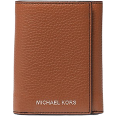 Michael Kors Hudson Pebbled Leather Tri-Fold Wallet - Brown - ONE