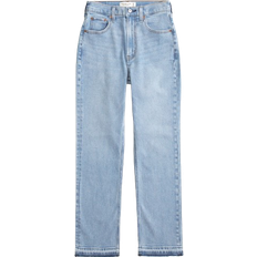 Abercrombie & Fitch Ultra High Rise Ankle Straight Jean Medium Let Down Hem