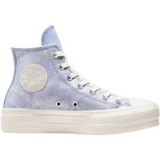 Converse Chuck Taylor Shoes Converse Chuck Taylor All Star Lift Platform Suede Shimmer - Lilac Pewter/Egret/Silver