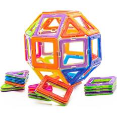 Klodser magneter Magnetic Tiles 40 Osaa Magneettisia Rakennuspalikat Lapsille Multicolor