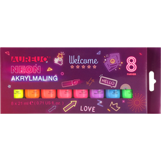 Akrylfärg neon AUREUO Akrylfärg Neon 8 x 21 ml
