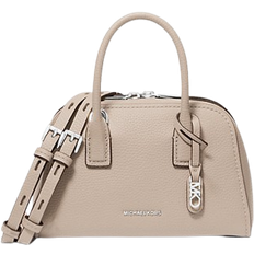 Natural Crossbody Bags Michael Kors Ashton Medium Pebbled Leather Satchel - Natural