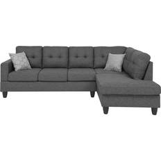 Ebern Designs Multi Color Sectional 34" H X 98" W X 67" D Sofa 98" 2pcs 4 Seater
