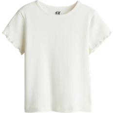 H&M Ribbed jersey Top - White