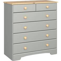 Ebuy24 Nilon 6 Schubladen Grau Golden Kommode 84x88cm