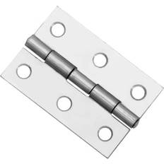 Hinges Wickes Butt Hinge Zinc Plated 63mm Pack 2 Zinc 2pcs